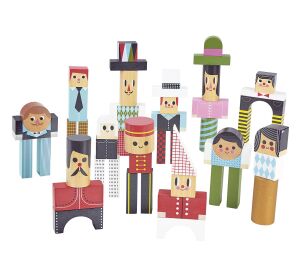 Vilac Dřevěné kostky postavičky